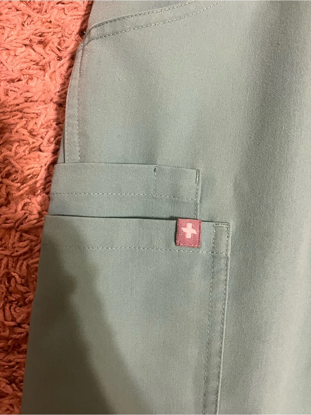Women’s Figs Drawstring Utility Pants with Pink Accent